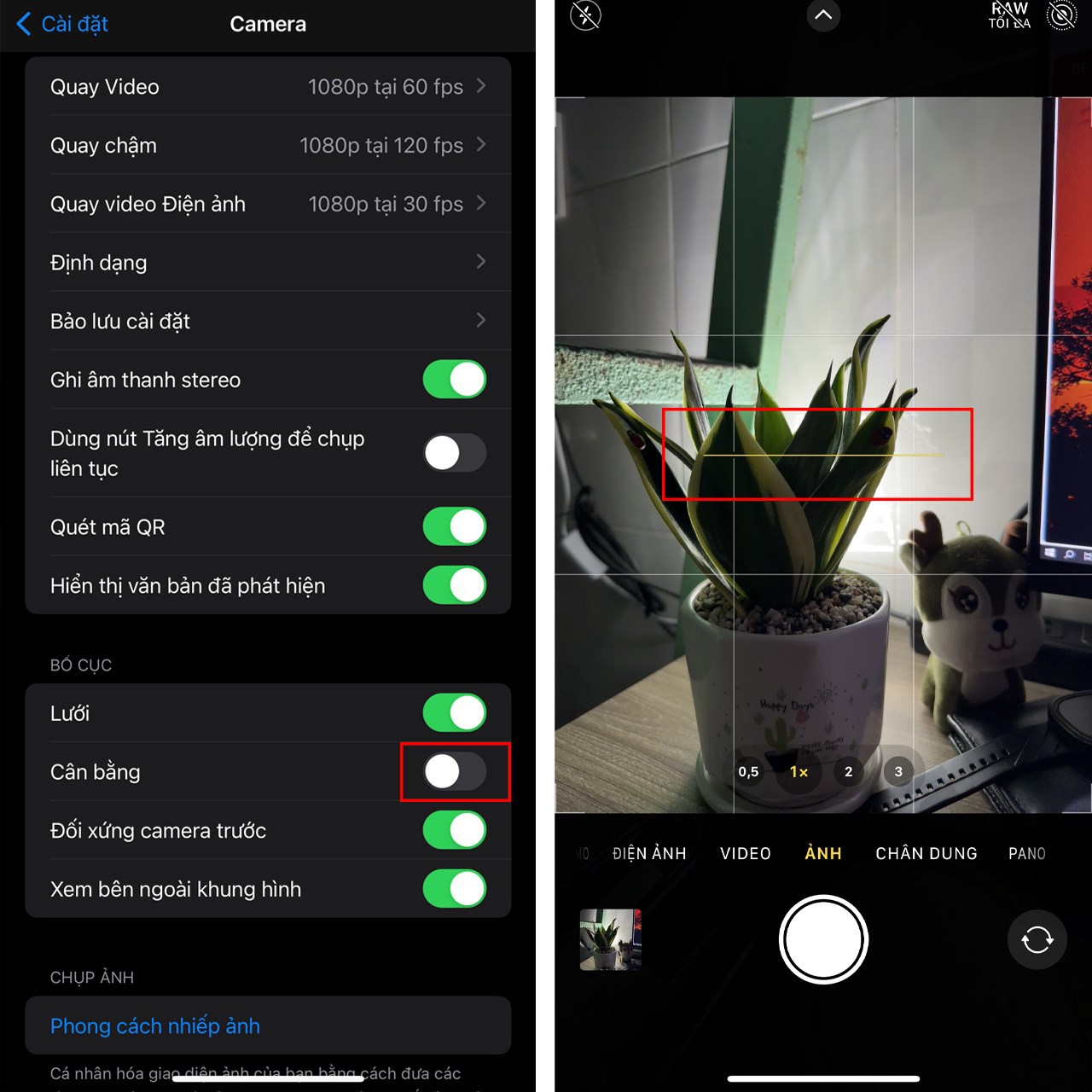 Cách bật thanh cân bằng trên iPhone