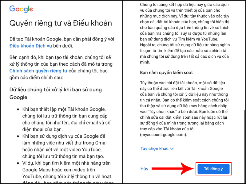 Cách tạo ID Apple mới nhất trên điện thoại 9 Nhấn Tôi đồng ý để hoàn tất