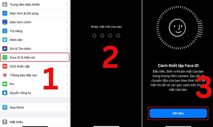 Cách thiết lập FaceID trên iPhone 1 Cách bảo mật iPhone bằng Face ID