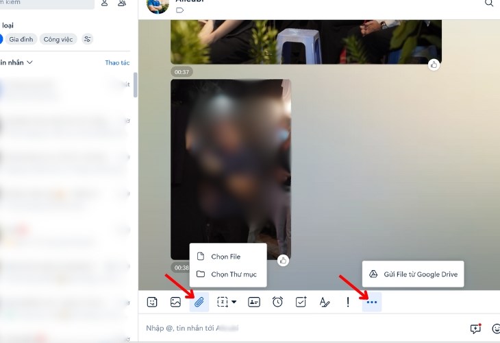Cách gửi file qua Zalo trên MacBook