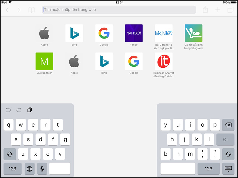 Gõ nhanh hơn khi chia bàn phím ra làm hai