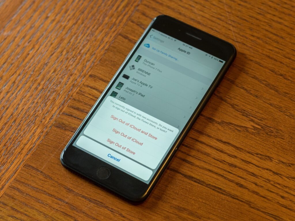 cach dang xuat id apple