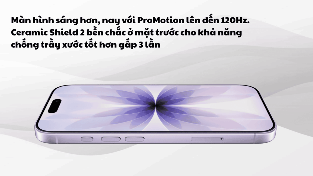 màn hình 120HZ trên iPhone 17